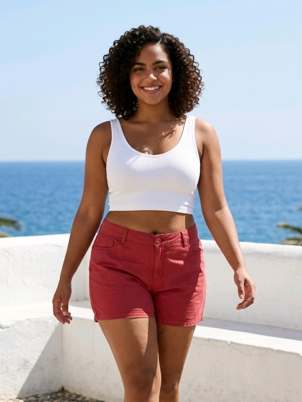 City Streets 18P Plus Size Shorts Dusty Pink Summer Vacation Beach Coastal Vibes